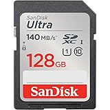 SanDisk Ultra SDXC UHS-I Speicherkarte 128 GB (Für Kompaktkameras der Einstiegs- und Mittelklasse, Full HD-Videos, U1, C10,V10, bis 140 MB/s Lesegeschwindigkeit, 10 Jahre Garantie)