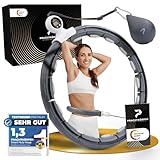 PRACHTKÖRPER Smart Hula Hoop Reifen leise Erwachsene und Anfänger- mit Gewicht Kugel Ball und Zähler - Fitness, Gewichtsverlust - Hoola Hoop zum Abnehmen – Hullahub Reifen – hulahuppreif – Hoola Hoop