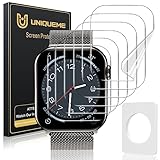 UniqueMe für Apple Watch 45mm Series 9/8/7 Schutzfolie, [6 Stück Flexible TPU Folie] [HD-Klar] [Maximale Abdeckung] [Selbstheilung] Displayschutz Folie für iWatch 45mm