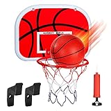 Mini Basketballkorb Kinder fürs Zimmer, Indoor Basketball Reifen Set, Basketball-Board Wandmontage mit Ball Netz und Luftpumpe, Sport Training Wurfspiele Spiel für Büro Zuhause 40X28.5cm