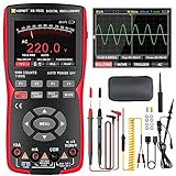 Handheld Oszilloskop, 9999 Counts Digital Multimeter, 3-in-1 Universal Tester, 10MHz Bandbreite 48MSa/s High Sampling Professional LED Oszilloskop, Auto-Kalibrierungsfunktion DC/AC Spannung/Strom Test