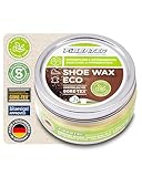 FIBERTEC Shoe Wax Eco Schuhwachs für Leder farblos - Hochwirksame Lederpflege aus Bienen- und Carnaubawachs, Schuhimprägnierung bluesign zertifiziert ohne Lösungsmittel, Made in Germany