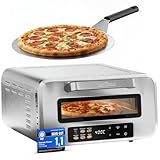 ProfiCook® Pizzaofen elektrisch | 400°C | echter Pizzastein | inkl. Pizzaheber | variable Zeit und Temperatureinstellung | Pizza Ofen Elektro | für Pizza in unter 5 min. | Pizzamaker | PC PO 1323