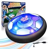 Byuert Air Power Fußball,Fussball Geschenke Jungen, LED USB Wiederaufladbar Indoor Fussball, Spielzeug für Kinder Mädchen 3-12 Jahre, Hover Fußball Schwebender Luftkissen Ball 988650-DE
