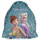 Paso Kinder Turnbeutel/Sportbeutel 36x32 cm - Frozen - Türkis