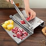 Manueller Knochen-Fleischschneider, Edelstahl-Schneidemaschine für Fleisch, Fisch und Gemüse – Haushalts- und kommerzielle Lebensmittelschneidelösung