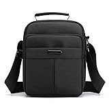 Pawleso Umhängetasche Herren, Schultertasche Herren, 23cm Wasserdichte Männer Handtasche Multi Tasche Arbeit Taschen für Outdoor, Reisen, Arbeiten, Täglicher Gebrauch (Schwarz)