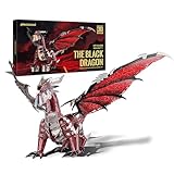 Piececool 3D Puzzle Metall Modellbau Drachen, 3D Metall Puzzle für 340 Edelstahl, Ganzes Metall, 1:1 Wiederherstellen Sammlung, Geburtstagsgeschenk, Modellbausatz Erwachsene, 107 Teile