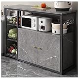 XIGOUZIQU Vorratsschrank for die Küche, küchenanrichte, Kücheninsel mit Stauraum, Sideboard/Küchenbuffetschrank for Küche, Bad, Wohnzimmer, kommode Sideboard, Regal Schrank(H-120CM/47.24IN)