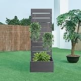 [en.casa] Blumenkasten mit Sichtschutz Heerde Pflanzkasten...