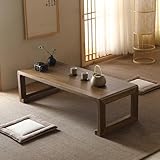 TUPAFJU Walnuss Klappbar,niedriger Tisch zum Sitzen auf dem Boden, Teetisch, Tatami Tisch(80cm/31.4in)