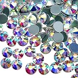 Jollin Hot Fix Kristalle Flacher Rückseite Strasssteine Glas Glitzersteine Nagelkunst Edelsteine Runde Diamant Gems, SS20 1440pcs, Hotfix Crystal AB