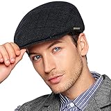 Wantonfy Schirmmütze Herren Schiebermütze Schirmmütze Barett Cap Gatsby Schirmmütze Newsboy Flat Cap Baskenmütze 1920 Stil Gatsby Kostüm Accessoires