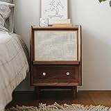 Moderner Beistelltisch aus Holz mit großer Schublade und Ablagefach, stilvoller Nachttisch für Schlafzimmer und Wohnzimmer, vielseitiger Beistelltisch (Farbe: C, Größe: ohne Licht)