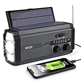 MILFECH Solar Radio, AM/FM Kurbelradio Tragbar Notfallradio...