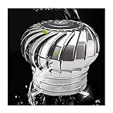 Kaminhaube aus Edelstahl – Dachturbinenventilator mit Anti-Downdraught Spinner 100–500 mm, verstellbare Kappe für optimale Luftzirkulation und Wetterbeständigkeit