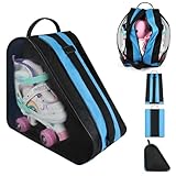 flintronic Rollschuhtasche,Inliner Tasche Kinder Skatertasche Schlittschuhe Tasche mit Verstellbarem Schultergurt, Große Kapazität(Blau)