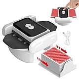 GOEDCH Automatischer Mischmaschine Karten: Geräuscharmer und Wiederaufladbarer Mischmaschine für 1-2 Kartensätze, Tragbar Kartenmischmaschine für UNO Skip BO Kartenspiel Poker Phase10