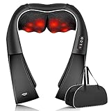 ALLJOY Nackenmassagegerät mit Wärme Shiatsu massagegerät, Elektrische Schulter Massagegerät für Rücken, Beine, Füße, Rückenmassagegerät für Haus Büro, Geschenke zum Muttertag für Mutter Frauen Männer