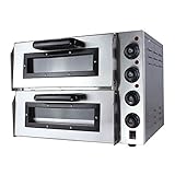 Pizzaofen elektrisch GS Multitrade 3000 Watt Edelstahl mit 2...