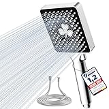 Magichome Duschkopf mit Schlauch, Hochdruck Handbrause mit 6 Strahlarten 1,5M Duschschlauch mit Duschkopf Groß Regendusche Duschbrause