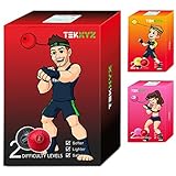 TEKXYZ Boxen Reflexball (BR), 2 Verschiedene Boxbälle mit Kopfband, perfekt für Reaktion, Agilität, Schlaggeschwindigkeit, Kampffähigkeit und Hand-Augen-Koordinationstraining