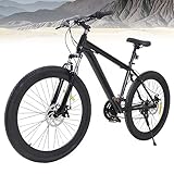 GMSLuu 26 Zoll 21 Gang MTB Mountain-Bike Fahrräder,Aluminium Jugendfahrrad Mountainbike Schwarz Fully MTB für Jungen Mädchen Damen & Herren