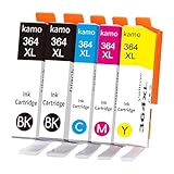 kamo 364 XL Druckerpatronen Kompatibel mit HP 364 364XL Patronen Multipack (6er-Pack), für Deskjet 3070A 3520 3522 3524, Photosmart 5520 5510 5524 6520 5514 5515 5522 6510 B110, Officejet 4620 4622