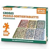 Nariolar 43.0 * 30.5CM Stapelbare Puzzle-Sortierer, 6er-Pack Puzzle Sortierschalen zum Sortieren von 2000/3000/5000 Puzzle-Stücken