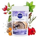 Anadoa Detox & Form Pulver 200 g – Pflanzliche Ballaststoff- & Vitamin-C-Quelle | Mit Hagebutte, Leinsamen, Chia & Kurkuma | Natürlich, vegan & ohne Zusatzstoffe