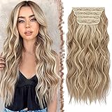 FESHFEN Clip in Extensions, 4PCS Haarverlängerungen mit...