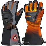 Unigear beheizbare Handschuhe mit Schnellladen für Damen und Herren, beheizte wärmende Winter Handschuhe mit Heizung, 3 Wärmestufen, wasserdicht Touchscreen für Skifahren, Raynauds und Outdoor Arbeit