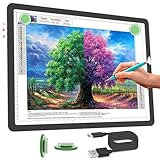 Phylosal Wiederaufladbare A3 LED Lichtpad für Diamantmalerei, ultradünne magnetische Tracing Light Box zum Zeichnen, Diamond Art Light Board mit Seitentaste, Superheller Leuchttisch zum Skizzieren