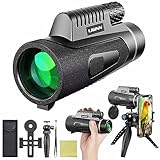 Ant Warrior Monokulares Teleskop 12X50, BAK4 Prisma HD Monokular Fernrohr für Erwachsene, wasserdicht kompakt Mono Fernglas, für Vogelbeobachtung, Jagd, Konzert
