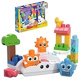 MEGA BLOKS Fisher-Price Bauspielzeug, Schlummerwald-Nachtlicht mit 30 Teilen, Liedern und Geräuschen, bunten Lichteffekten und Sternenlichtprojektor, für Kinder ab 1 Jahr, HTH43