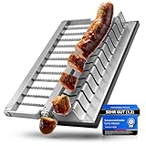 Curry Master Edelstahl Currywurstschneider manuell – Wurstschneider für perfekte Currywurst & Bratwurst | Ultrascharfe Klingen & Einfache Reinigung | Küchenhelfer & Grillzubehör für Männer & Frauen