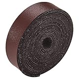 GORGECRAFT Lederband 1,5 cm breit 200 cm lang 2mm dicken Mikrofaser-Kunstleder flach geflochten Lederband für Handwerk Werkzeug Werkstatt handgefertigt Kaffee