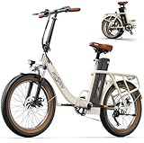 OneSportWay Elektrisches Fahrrad, faltbar, 20 Zoll, E-Bike, mit 250 W Motor & abnehmbarem Akku, 48 V, 17 Ah, 3 Fahrmodi, LCD-Display und Bluetooth-Verbindung, Elektrisches Fahrrad für Erwachsene,