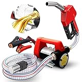 AIFIZO Dieselpumpe mit Schlauch für 12-V-Autobatterie-Kraftstoffpumpe 50 l/min für Landmaschinen, Yachten und Notstromaggregate, 12 V, 175 W, mit Kraftstoff-Einfüllstutzen, Kraftstoff-Transferpumpe