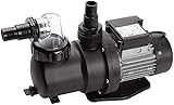1 PS Aufstellpool Pumpe, Hochwertige Filterpumpe aus Kunststoff, Selbstansaugende Schwimmbadpumpe mit Timer Thermischer Überlastschutz 9,5m³/h SPS100