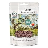 Wildes Land - Knuspersnack Lamm mit Apfel - 7 x 50 g - Katzensnack - Snack für Katzen