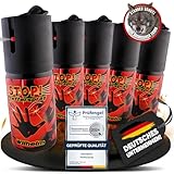 5 x Wilhelm Pfefferspray 40 ml Tierabwehr Selbstverteidigung CS Gas KO Spray hochdosiert (ca. 2 Mio. Scoville) effektives Verteidigungsspray