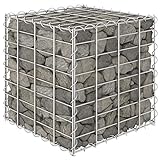 TEKEET Wohnmöbel Cube Gabione Hochbeet Stahldraht 40x40x40cm Gr