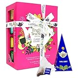 ETS Teegeschenk mit Schleife 'Klassische Tee Kollektion' | Tee Geschenk für Frauen, Männer & Tee-Liebhaber | BIO | 12 Pyramiden-Beutel