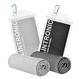 flintronic Kühlendes Handtuch, Kühltuch Set, 2 Stück 120x30 cm, Mikrofaser-Handtuch, Cooling Towel, Eishandtuch, Schnell Trocknendes Eishandtuch für Golf, Fitnessstudio, Wandern, Yoga, Workout