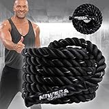 Miweba Sports Battle Rope BR-100 | 9m / 12m - Trainingsseil - Schlachtseil - Schwingseil - Fitnessseil - Battle Ropes - Fitness Seil - Schlagseil - Schwungseil - Sportseil - Indoor & Outdoor (9.0 m)