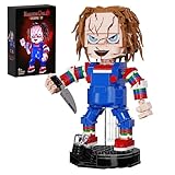 Millionspring Chucky-Baustein-Set, kreatives Horror-Chucky-Puppen-Bauset, Kinderspiel-Sammlung, Bauspielzeug, Geschenk für Chucky-Fans, Kinder und Erwachsene(494pcs)