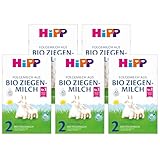 HiPP 2 Folgemilch aus Bio Ziegenmilch (5 x 400g), nach dem 6. Monat, mit GOS, Omega 3 & 6 und A2-beta-Casein, besonders leicht verdaulich