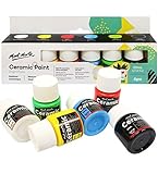 Mont Marte Porzellanfarben Set – 6 Stück x 20ml – Hochwertige Keramikfarben – Ideal zum Bemalen von Tassen, Vasen und Schalen