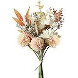 KIRIFLY Kunstblumen Künstliche Pflanzen Blumen Deko Seidenblumen Hortensien Blumenarrangements Kernstück Hochzeit Blumenstrauß(Champagner)